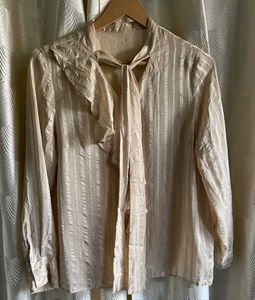 Ruffled Striped Blouse