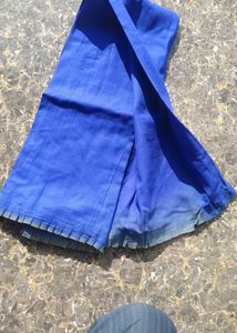 Navy blue embroidered saree
