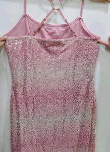 Sparkly Pink Mini Bodycon Dress