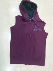 Sleeveless Purple Hoodie