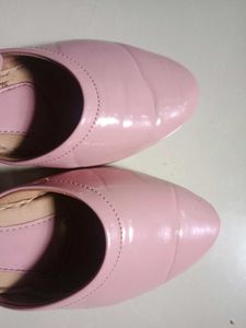 Pink Patent Mary Jane Ankle Strap Flats