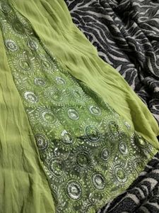Green Ethnic Skirt