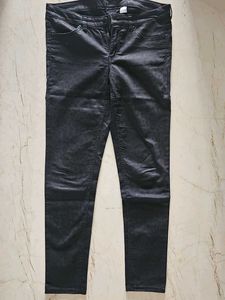 Black Animal Print Pants