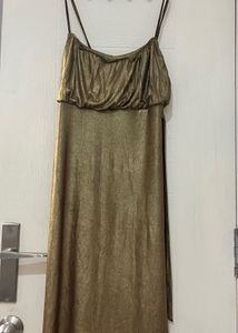 Party Wear Golden Shimmer Dress