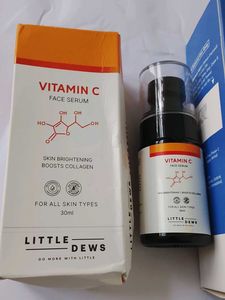 Little Dews Vitamin C Face Serum and foaming facew