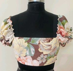 Floral Print Crop Top