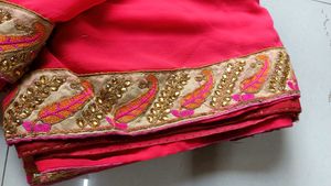 Beutiful Heavy Embroidery Saree🎀