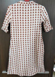 Off White Printed Kurti