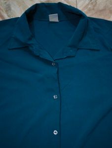 Embroidered Teal Tunic Top