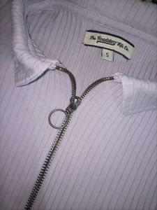 Lavender Collar Top