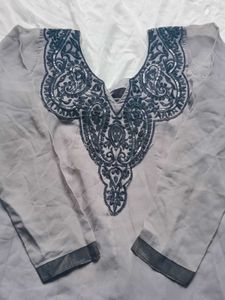 Ethnic black Kurti set.