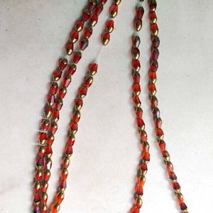 Conbo Of Five Red&amp;Gold Mix Cristal Mala.