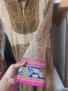 Full Work Long Gown With Dupatta