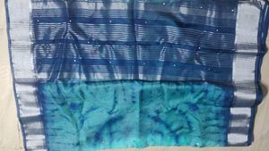 Fancy Mirror Zari Saree With Blouse