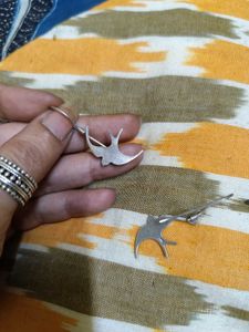 92.5 Pure Silver Birdie Earrings