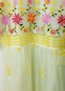 yello embroidery kurti