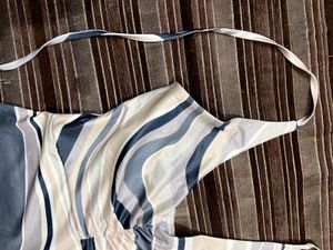 URBANIC Swirl Print Backless Dress