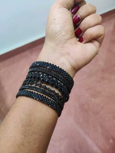 Oxidised Metallic Bangles (Set)🖤