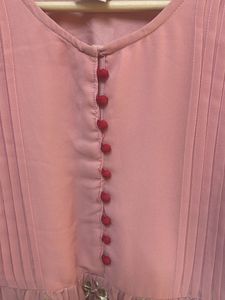Elegant Pink Floral Kurta