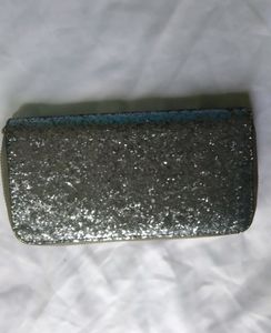 Shiny Silver Clutch