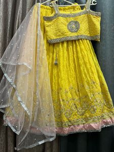 Yellow Embellished Lehenga Choli Set