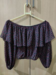 OFFSHOULDER CROP TOP FOR WOMEN