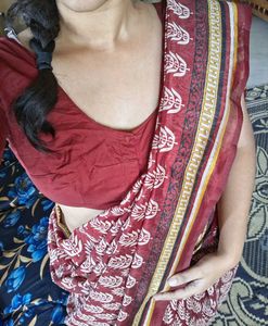 Elegant Maroon Saree