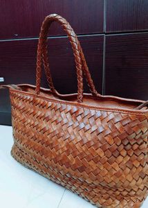💯  Pure Leather Tote Bag