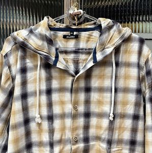 Zudio Plaid Hooded Shirt