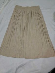 Pleated Beige Skirt