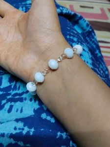White Beaded Bracelet