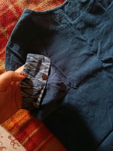 Pure Cotton Blue Kurta