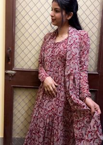 Full Flayed Gown 3 Pice Set