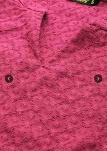 Embroidered Top with Lace Detail