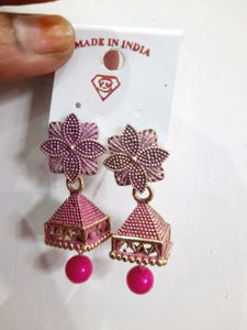 Golden Pink Earrings