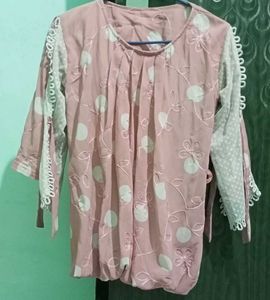 Pink Blouson Top
