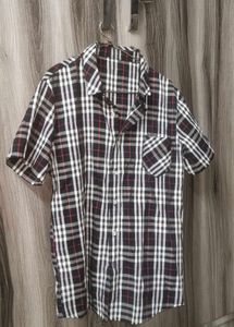 Black Check Half Sleeve Shirt Unisex