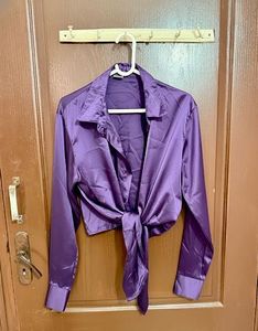 Purple Satin Shirt