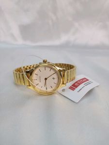 Titan Karishma Beige Dial Analog Stainless Steel S