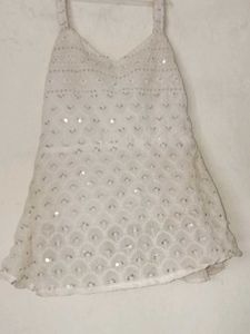 Short White Coloured Kurti For Ethnic Wear 🐻‍❄️🤍