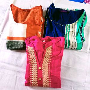 3 Different Kurtas