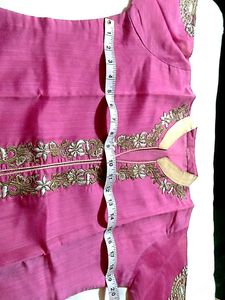 Pink Embellished Kurti