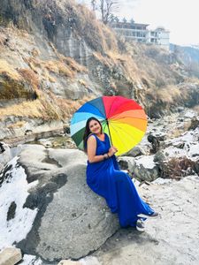Royal Blue Bollywood Style Saree