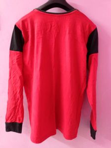 Men Red Full Hand Tshirt