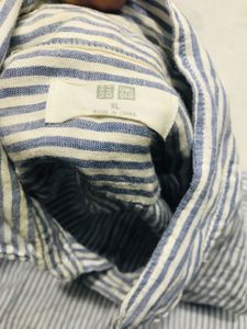 Uniqlo 100% Linen Shirt Relaxed Fit Old Money Styl