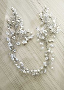 Elegant Pearl & Crystal Hair Vine
