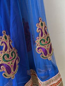 Elegant Blue Lehenga Choli Set without blouse