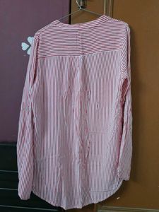 Red and white striped shirt