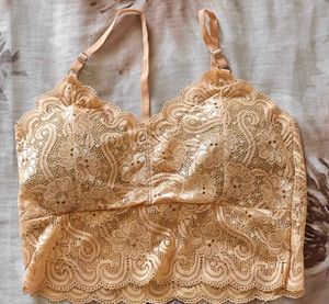 Women Lightly Padded Floral Lace Bralette Set Of 4