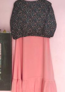 Light Pink Frock With An Overcoat